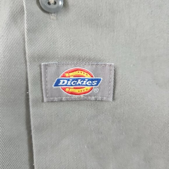 Dickies Work Shirt Men Size Medium Short Sleeve Gray - Picture 3 of 9